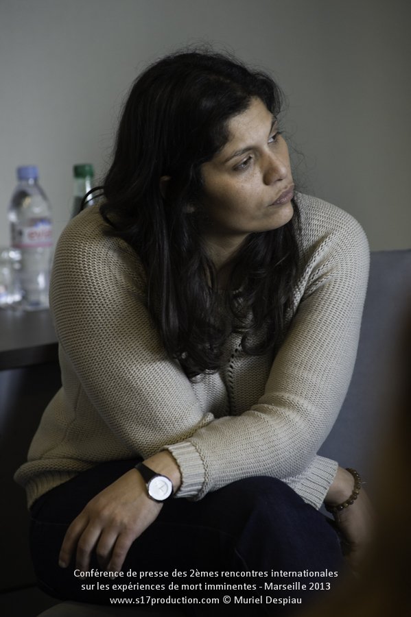 Sonia Barkallah lors de la conférence de presse des Deuxièmes Rencontres, Marseille 2013