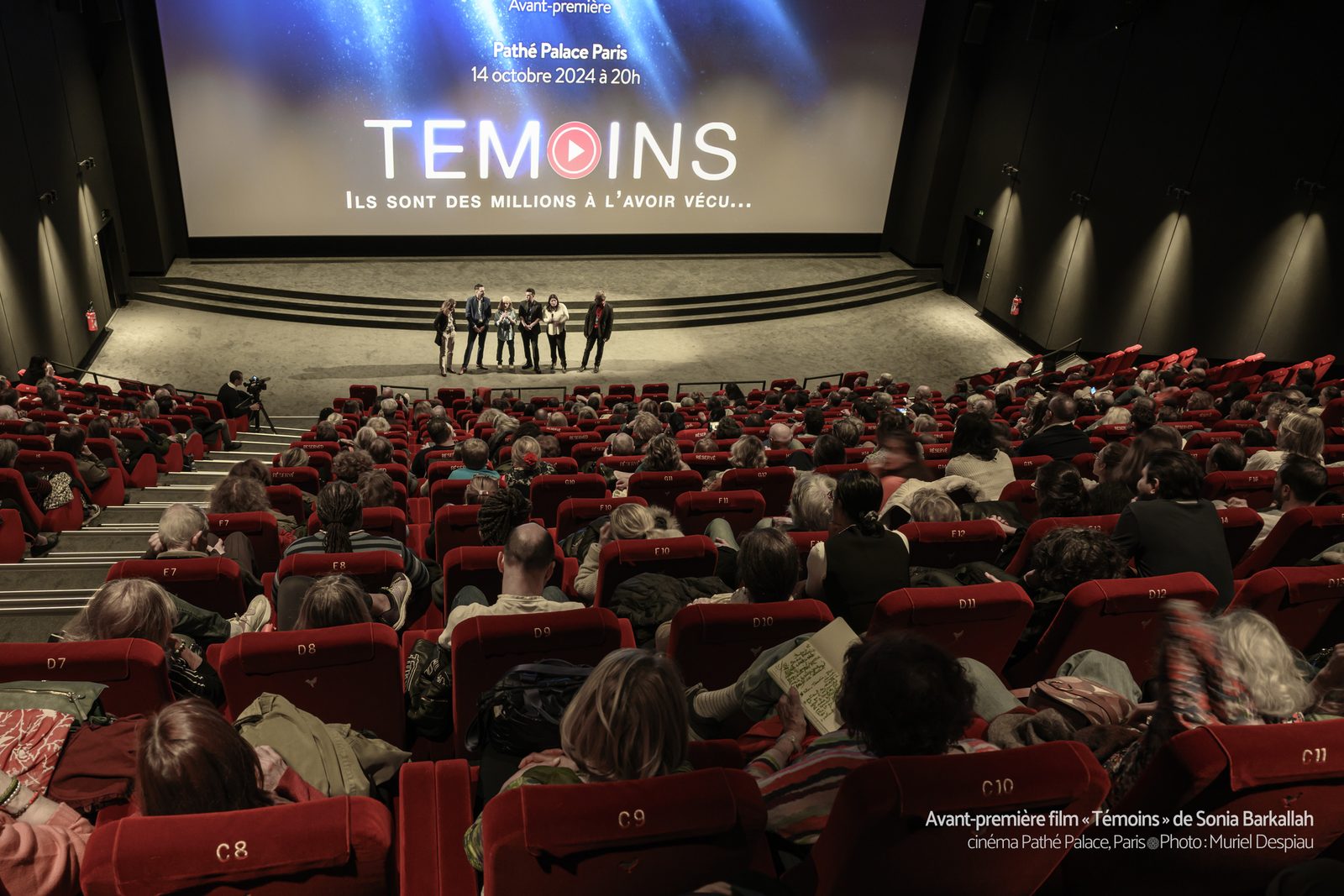 Avant-première du film Témoins au Pathé Palace, Paris, salle comble