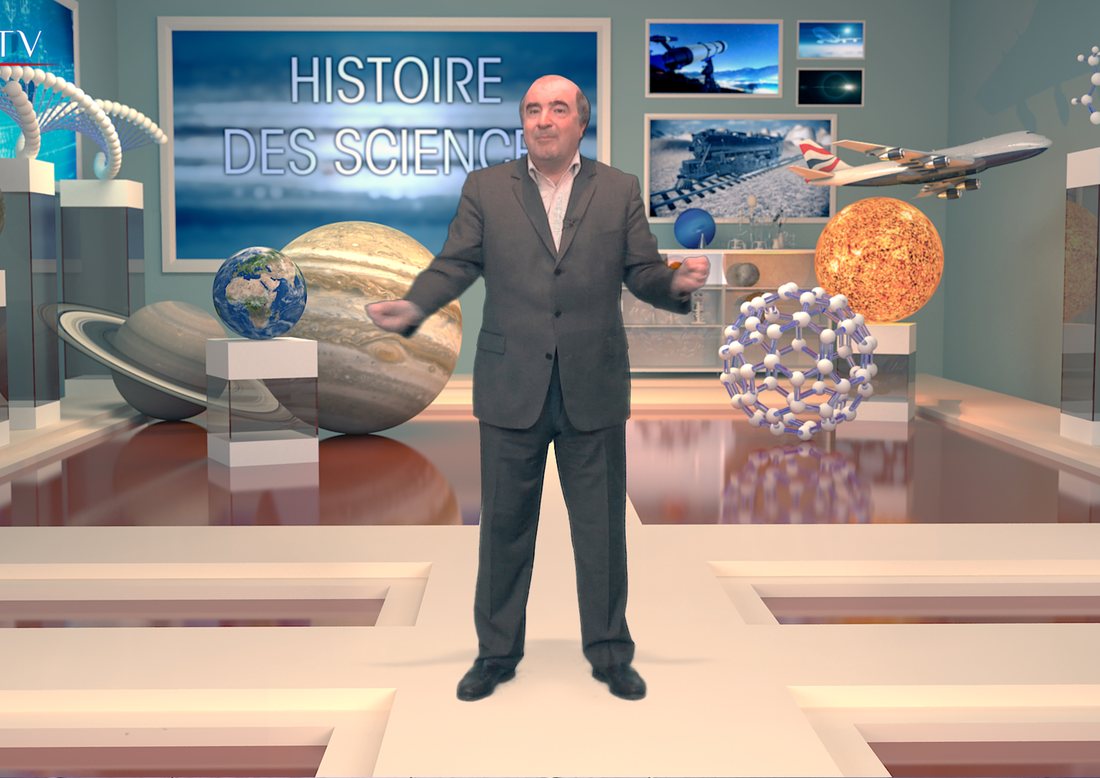 Décor virtuel de l'émission Histoire des Sciences