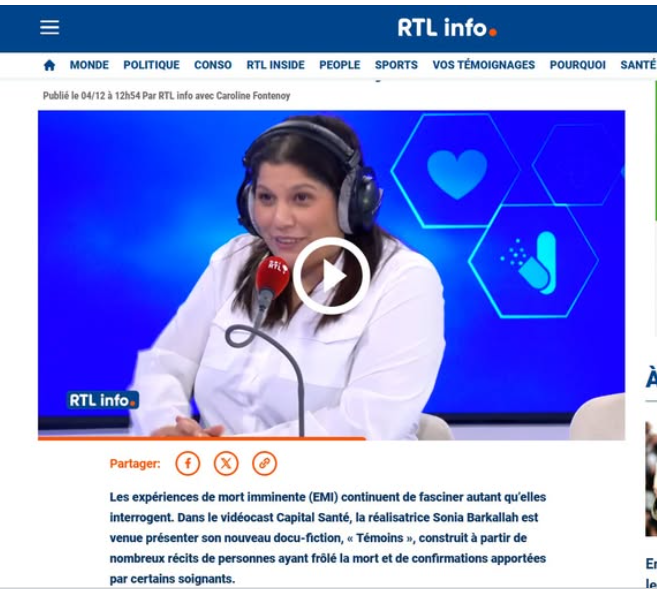 RTL info Belgique — interview Sonia Barkallah